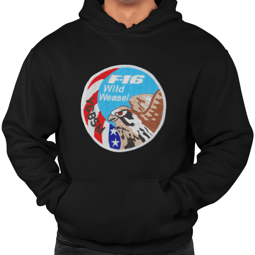 F-16 Wild Weasel Patch Hoodie