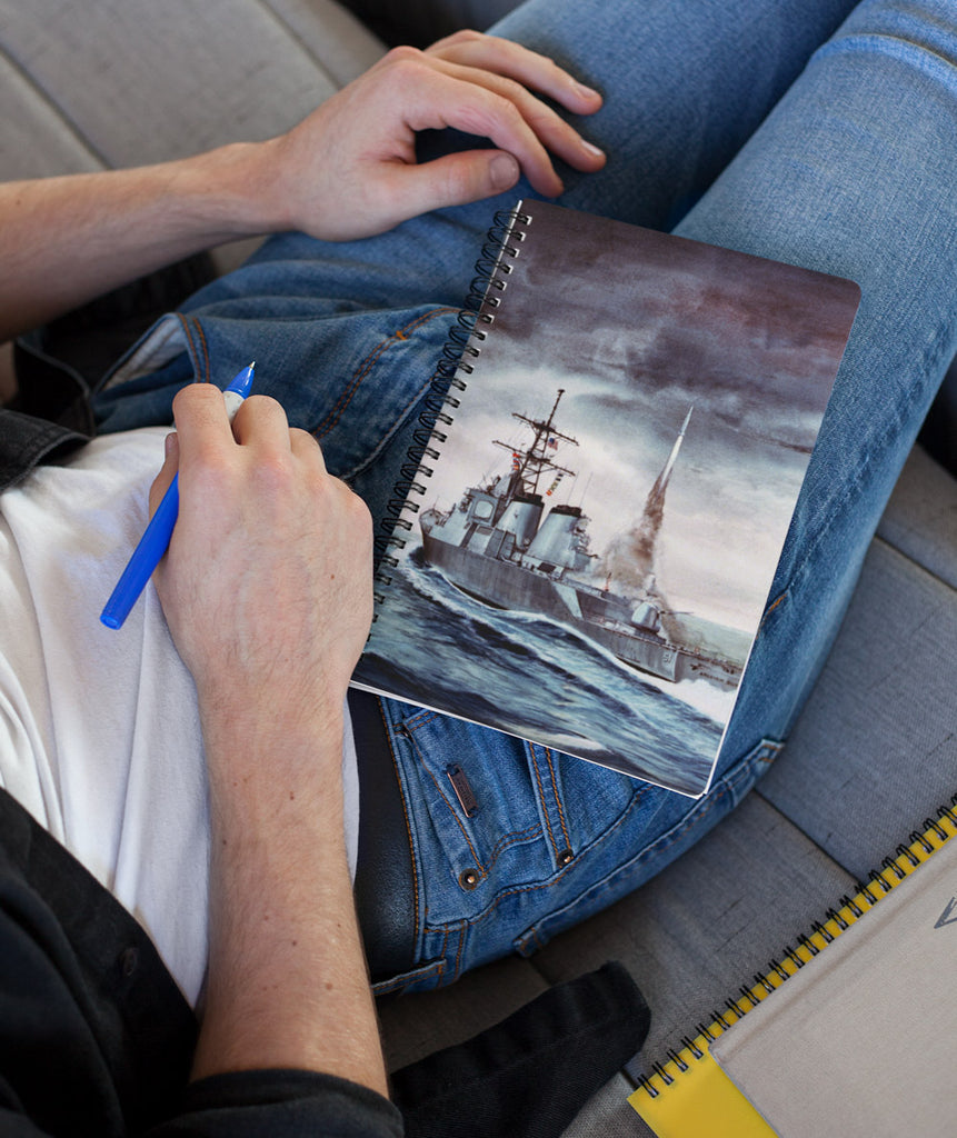 Cruise Missile Launch Artwork Spiral Notebook